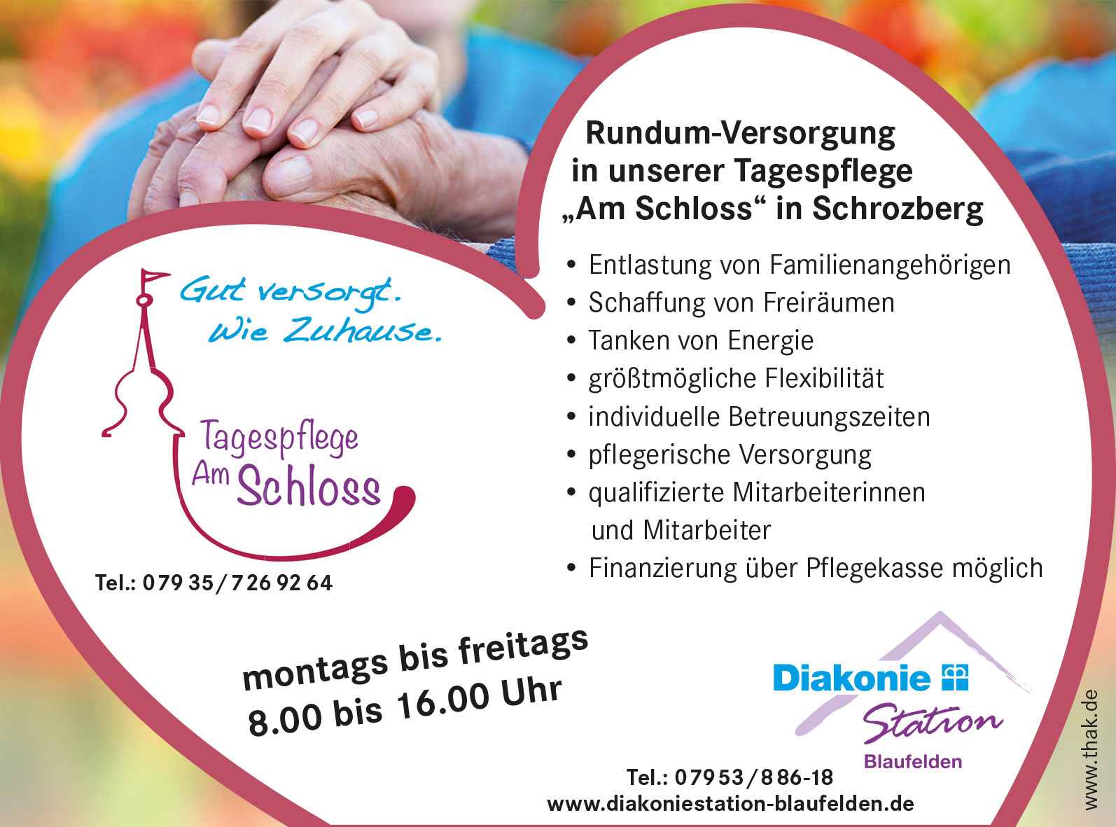 In der Tagespflege „Gut versorgt. Wie Zuhause.“ - Diakoniestation ...